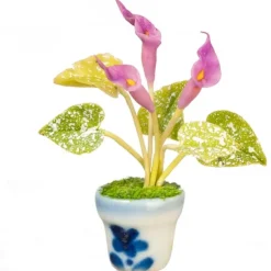 Red Dollhouse Miniature Calla Lily