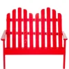 Red Dollhouse Miniature Double Adirondack Chair