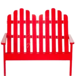 Red Dollhouse Miniature Double Adirondack Chair