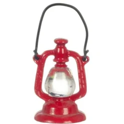 Red Dollhouse Miniature Lantern