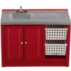 Red Dollhouse Miniature Laundry Sink