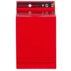 Red Dollhouse Miniature Washing Machine