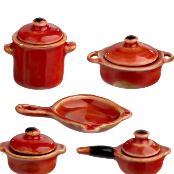 Red Ochre Dollhouse Miniature Cookware