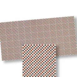 Red, White & Blue Dollhouse Floor Tile