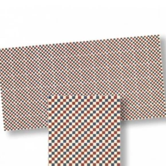 Red, White & Blue Dollhouse Floor Tile