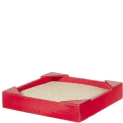 Red Wood Dollhouse Miniature Sandbox