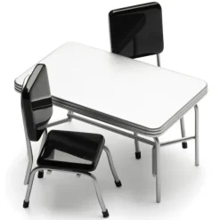 Retro Dollhouse Miniature Table & Chair Set