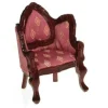 Rose Victorian Dollhouse Miniature Armchair