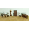 1/48 Scale Dollhouse Miniature 8-Piece Living Room Set