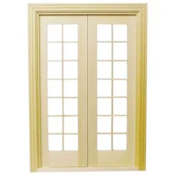 1/24 Scale Dollhouse Miniature French Doors