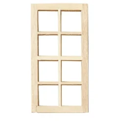 1/24 Scale Dollhouse Miniature Standard 8-Light Window