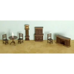 1/48 Scale Dollhouse Miniature 8-Piece Living Room Set