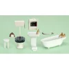 1/48 Scale Dollhouse Miniature 8-Piece Bathroom Set