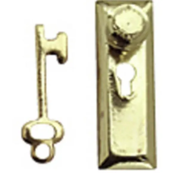 1/24 Scale Gold Knobs/Keyplate & Keys