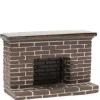 1/24 Scale Red Brick Fireplace