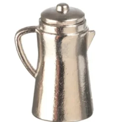 Silver Dollhouse Miniature Coffee Pot