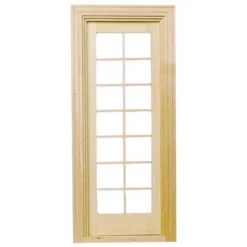 Single Dollhouse Miniature French Door