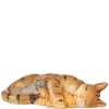 Sleeping Dollhouse Miniature Tabby Cat with Kittens