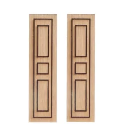 Square Center Dollhouse Miniature Shutters