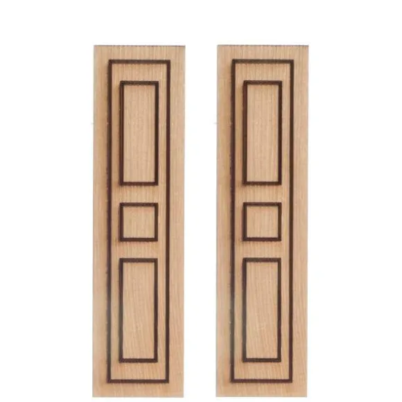 Square Center Dollhouse Miniature Shutters