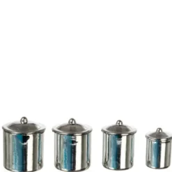 Stainless Steel Dollhouse Miniature Canisters