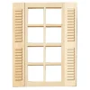 Standard 8-Light Dollhouse Miniature Window with Shutters