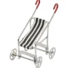 Striped Dollhouse Miniature Baby Stroller