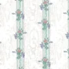 Striped Floral Dollhouse Wallpaper
