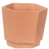 Terra Cotta Dollhouse Miniature Hexagon Planter