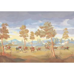 The Hunt Mural Dollhouse Wallpaper