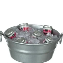 Tub of Dollhouse Miniature Ice & Cans