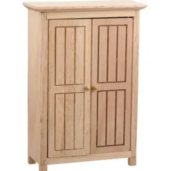 Unfinished Wood Dollhouse Miniature Wardrobe