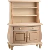 Unfinished Wood Dollhouse Miniature Buffet Hutch