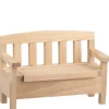 Unfinished Wood Dollhouse Miniature Storage Bench