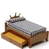 Walnut Dollhouse Miniature Nautical Bed