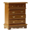 Walnut Dollhouse Miniature Chest of Drawers
