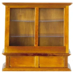 Walnut Dollhouse Miniature Display Case