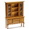 Walnut Dollhouse Miniature China Cabinet