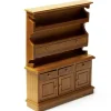 Walnut Dollhouse Miniature Hutch