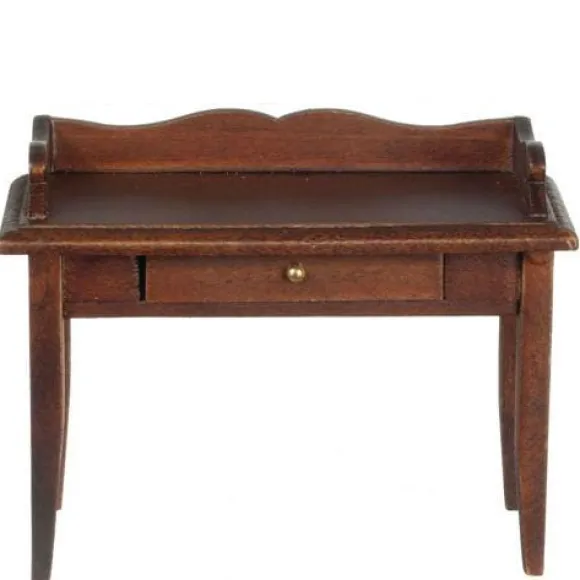 Walnut Dollhouse Miniature Writing Desk