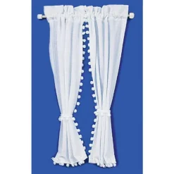 White Dollhouse Country Curtains