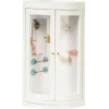 White Dollhouse Miniature Corner Shower Stall