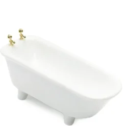 White Dollhouse Miniature Bath Tub