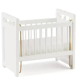 White Dollhouse Miniature Crib