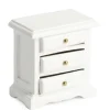 White Dollhouse Miniature Nightstand