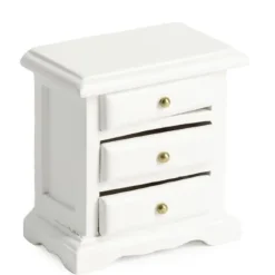 White Dollhouse Miniature Nightstand