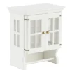 White Dollhouse Miniature Bathroom Wall Cabinet