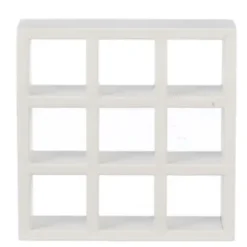 White Dollhouse Miniature 9-Shelf Unit