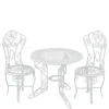 White Dollhouse Miniature Bistro Set