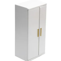 White Dollhouse Miniature Side by Side Refrigerator
